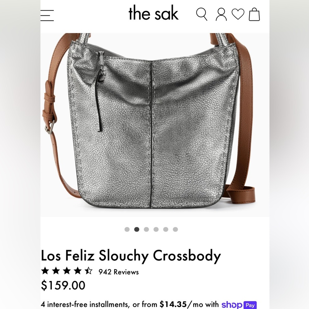 The Sak silver bucket bag